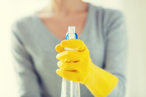 Cleaning supplies and equipment prepared for a Kingston business premises