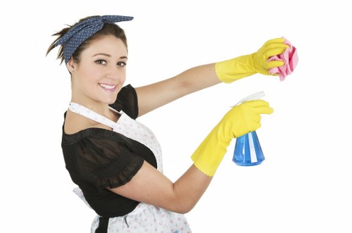 Local carpet cleaner treating a hallway in Kingston